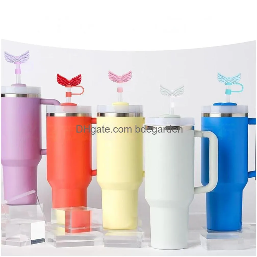 Drinkware Handle St Topper Drinking Er Cup Accessories Sile Tips Reusable Dust-Proof For Walking Cam Drop Delivery Home Garden Kitchen Otla3