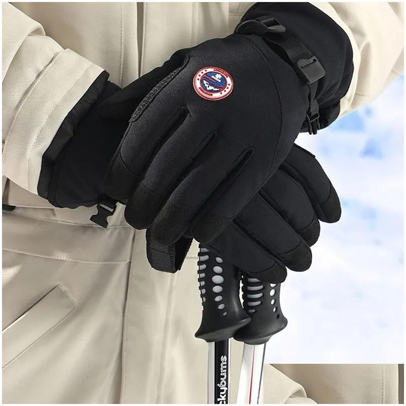 Ski Gloves Winter Men Women TouchScreen Waterproof Windproof Outdoor Sports Warm Cycling Snow Full Finger 230208