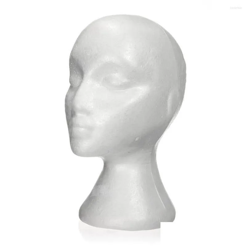 Hair Tools 27.5 X 52Cm Dummy / Mannequin Head Female Foampolystyrene Exhibitor For Cap Accessories And Wigs Woman Foam Drop Delivery P Otxov