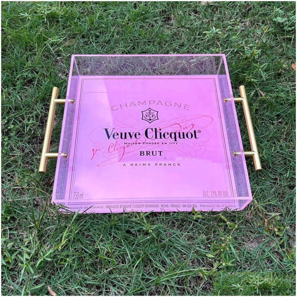 Fabulous Orange Veuve Clicquot Champagne Serving Tray Brand New