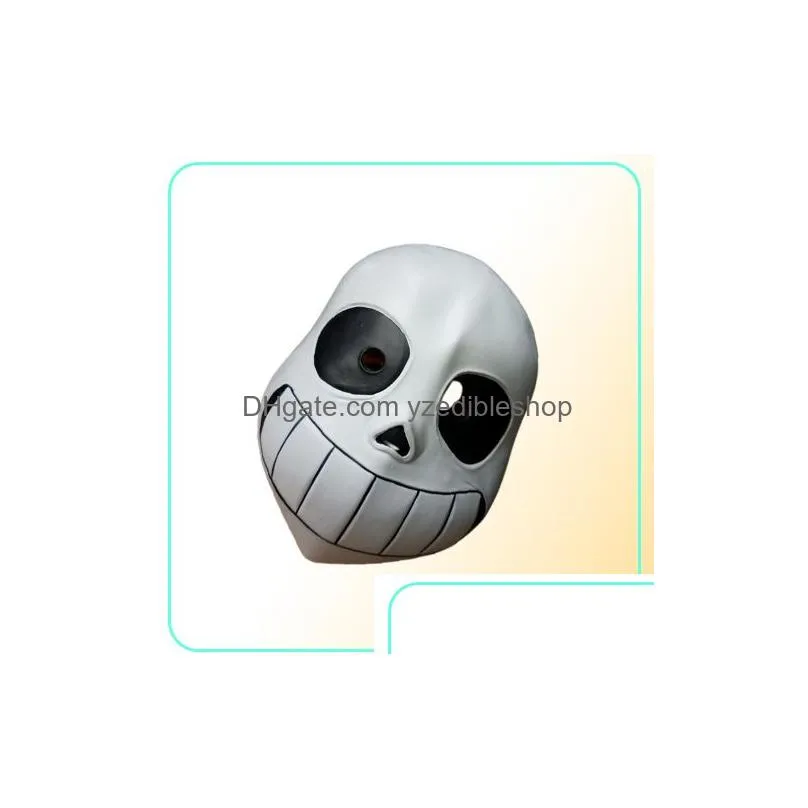 latex full head latex sans mask cosplay skull mask hood masque halloween adult kids undertale sans masks helmet fancy dress game