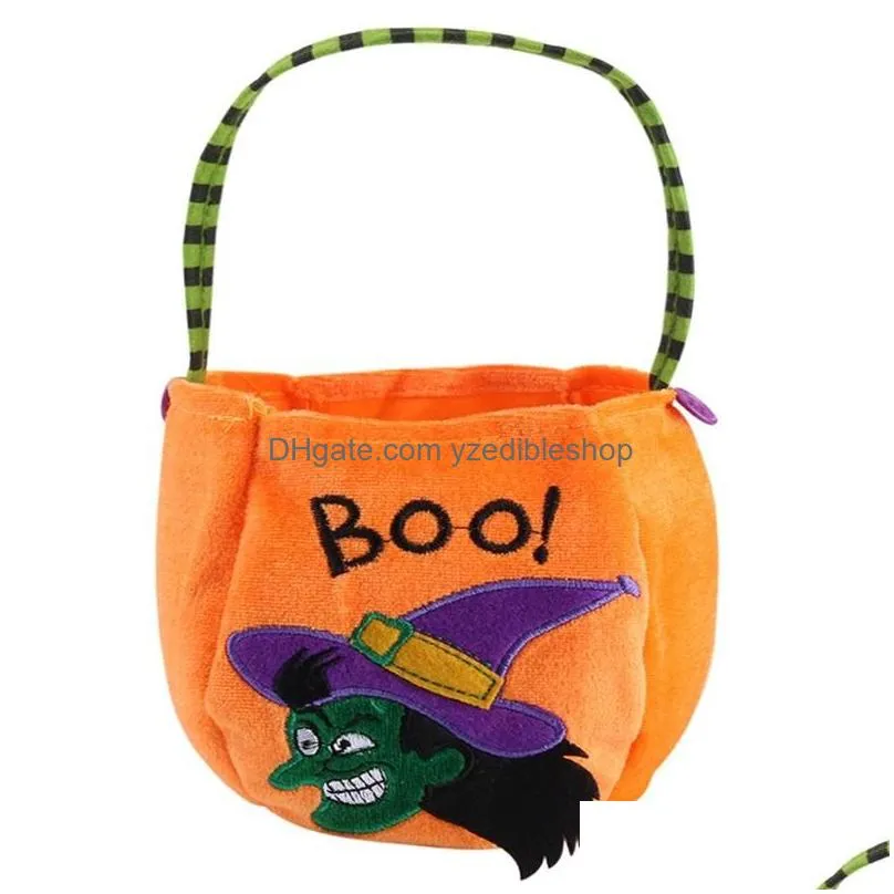 1pc halloween trick or treat candy bag kids giift sugar holder pouch sacks gift bags halloween decoration storage baskets 9704034