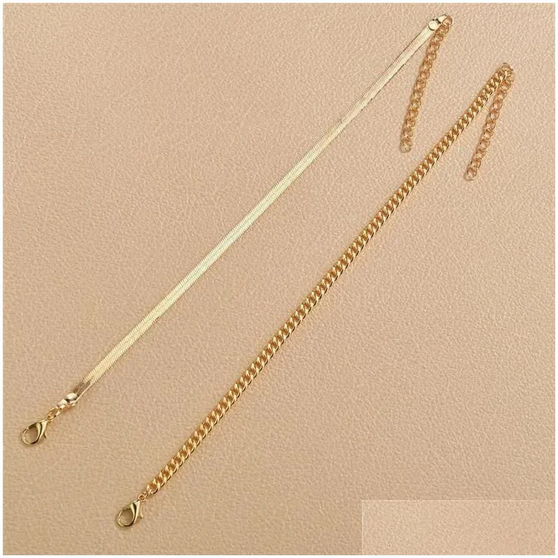 Anklets Fashion Bohemian Gold Snake Link Chain High Quality Punk Ankle Bracelet Women Girl Summer Jewelry Accessories