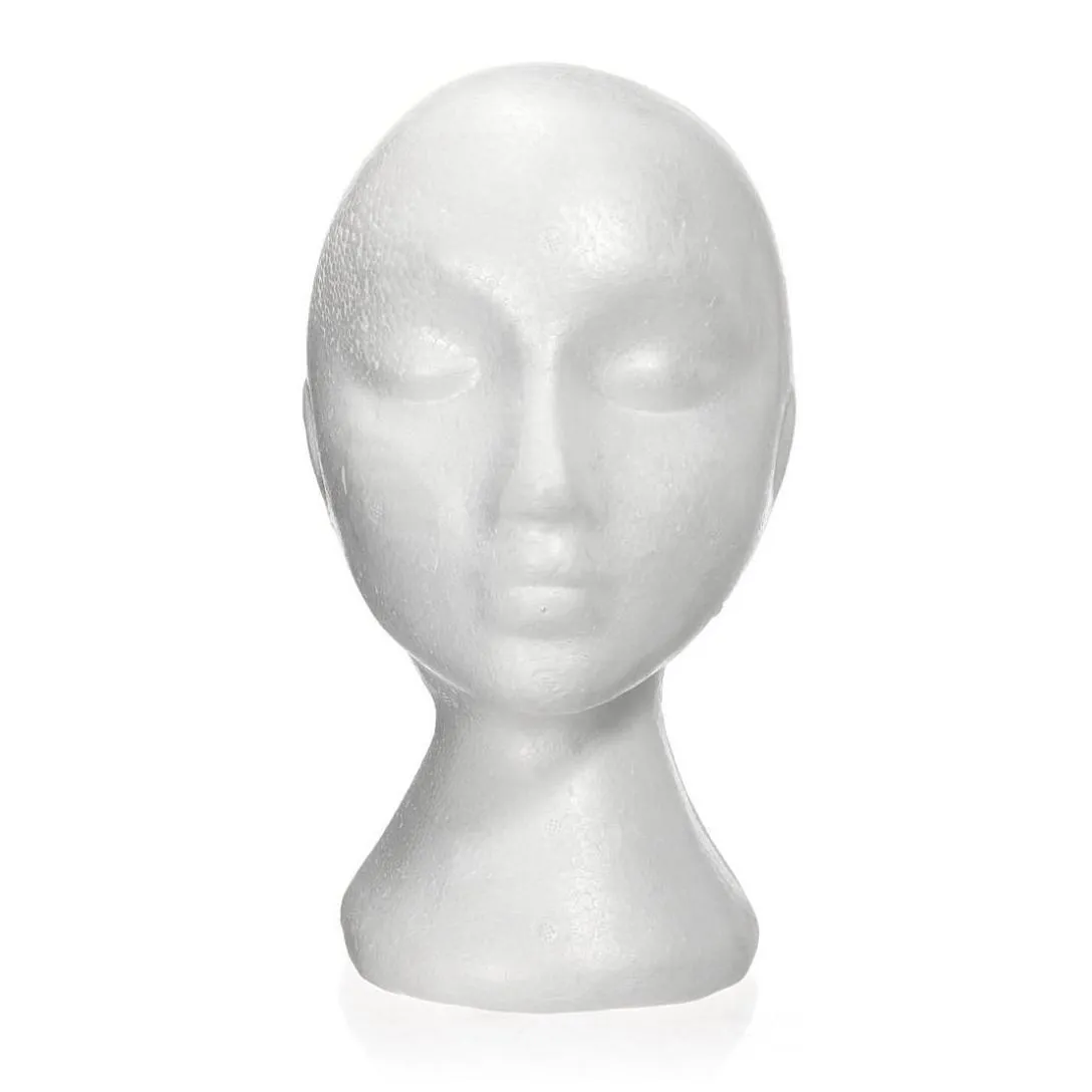 Hair Tools 27.5 X 52Cm Dummy / Mannequin Head Female Foampolystyrene Exhibitor For Cap Accessories And Wigs Woman Foam Drop Delivery P Otxov