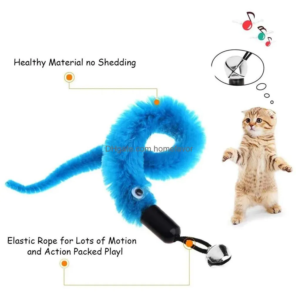 cat toys 5 100pc interactive feather toy accessories false mouse worm with bell replacement refill foam ball training kitten 230928