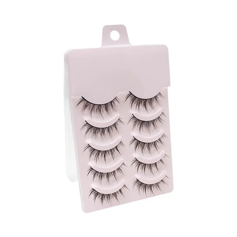 False Eyelashes Pairs Fairy Cos Handmade Fake Lashes Little Devil Naturally Thick Lolita Lash Extension Makeup Toolsfalse Drop Delive Ota1J