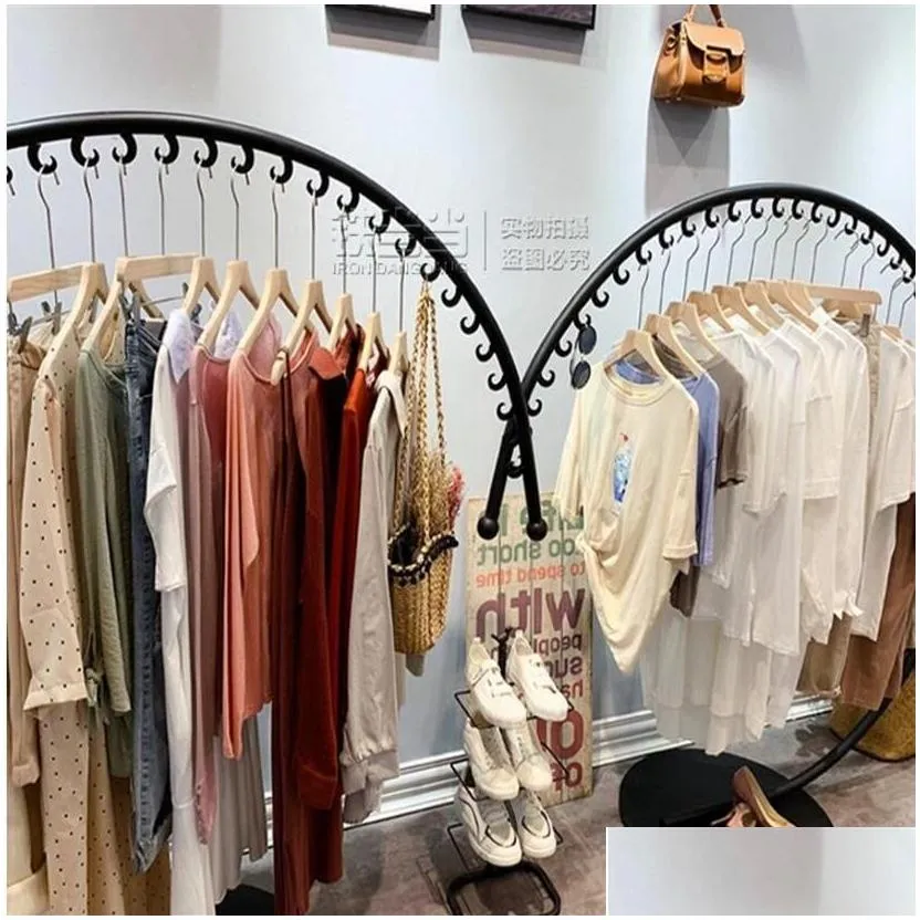 Hangers & Racks Women`s Clothing Store Rack Display Rack Hanging Zhongdao Floor Type257v