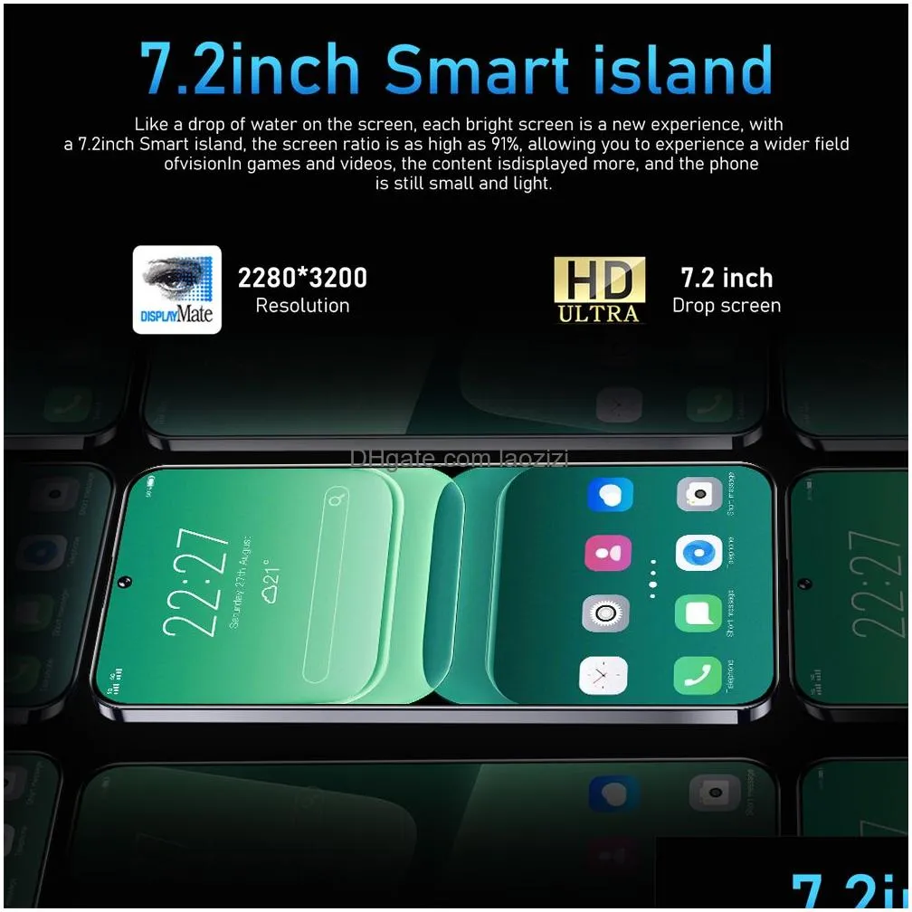 m14 pro android smartphone touch screen color screen 4g 8gb ram 64gb 128gb 256gb rom 7.3-inch hdadd screen smart wake gravity sensing support for multiple