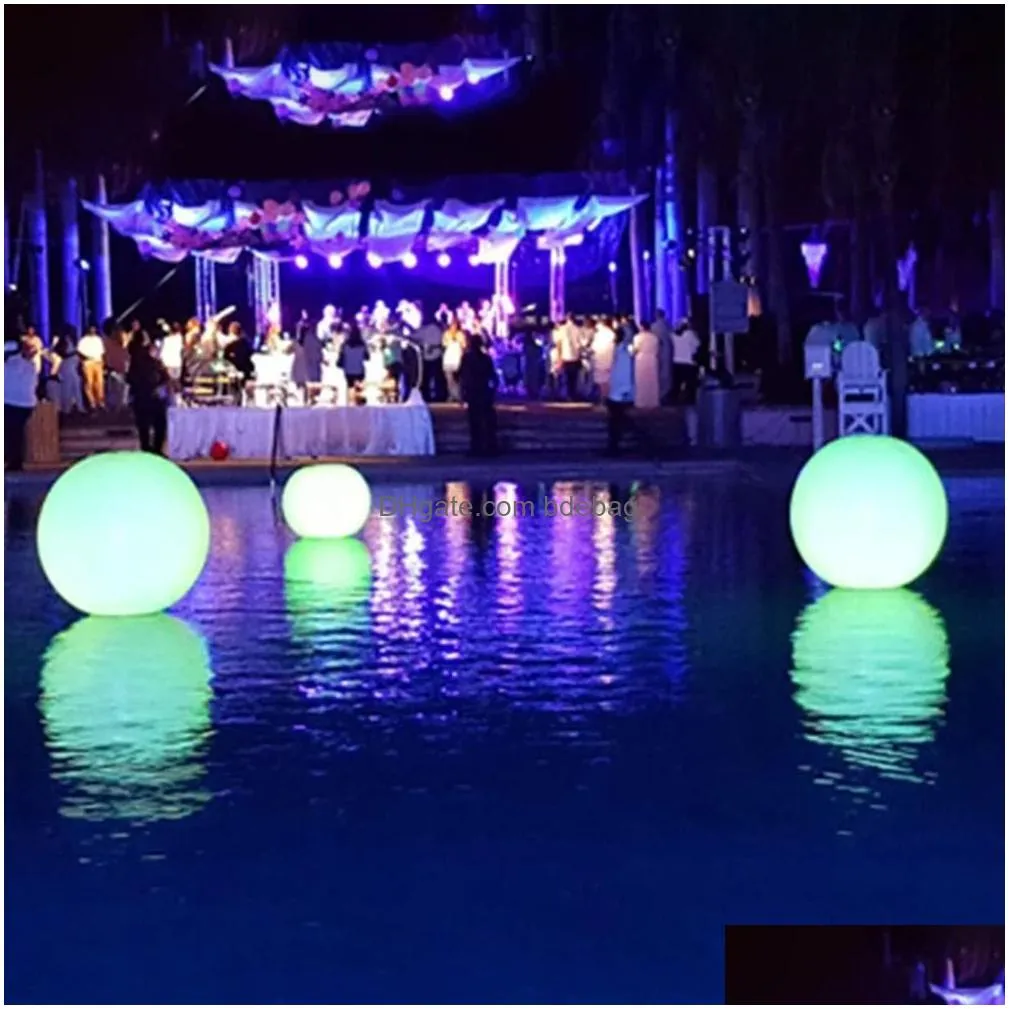 party favor remote floating pool lights 16colors outdoor swimming led ball light waterproof lawn lamp pool