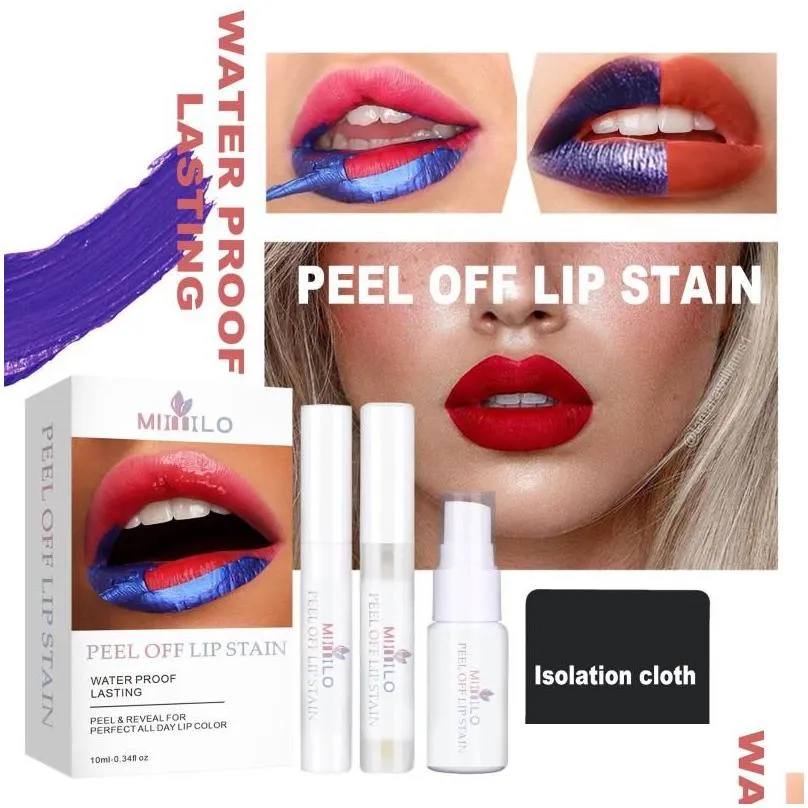 Lip Gloss Wonder Liquid Blading Peel Reveal Color Kit Amazing Off Lipstick Long Lasting Tear Stain Kitliplip Drop Delivery Otuvj