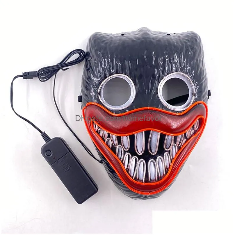 party masks design halloween full face led light up festival carnival horror scary movie cosplay dcor 220920