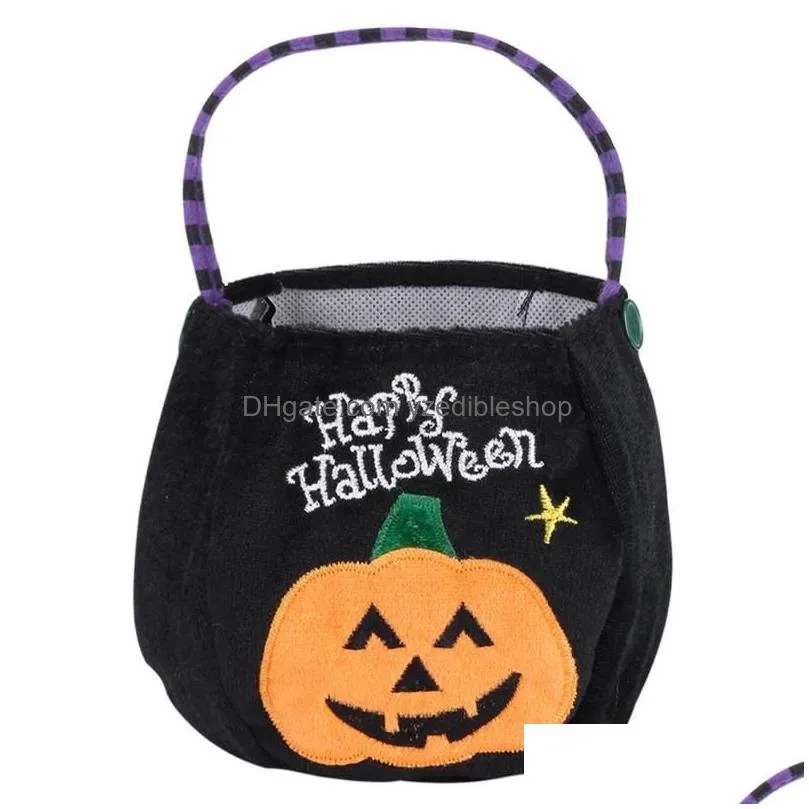 1pc halloween trick or treat candy bag kids giift sugar holder pouch sacks gift bags halloween decoration storage baskets 9704034