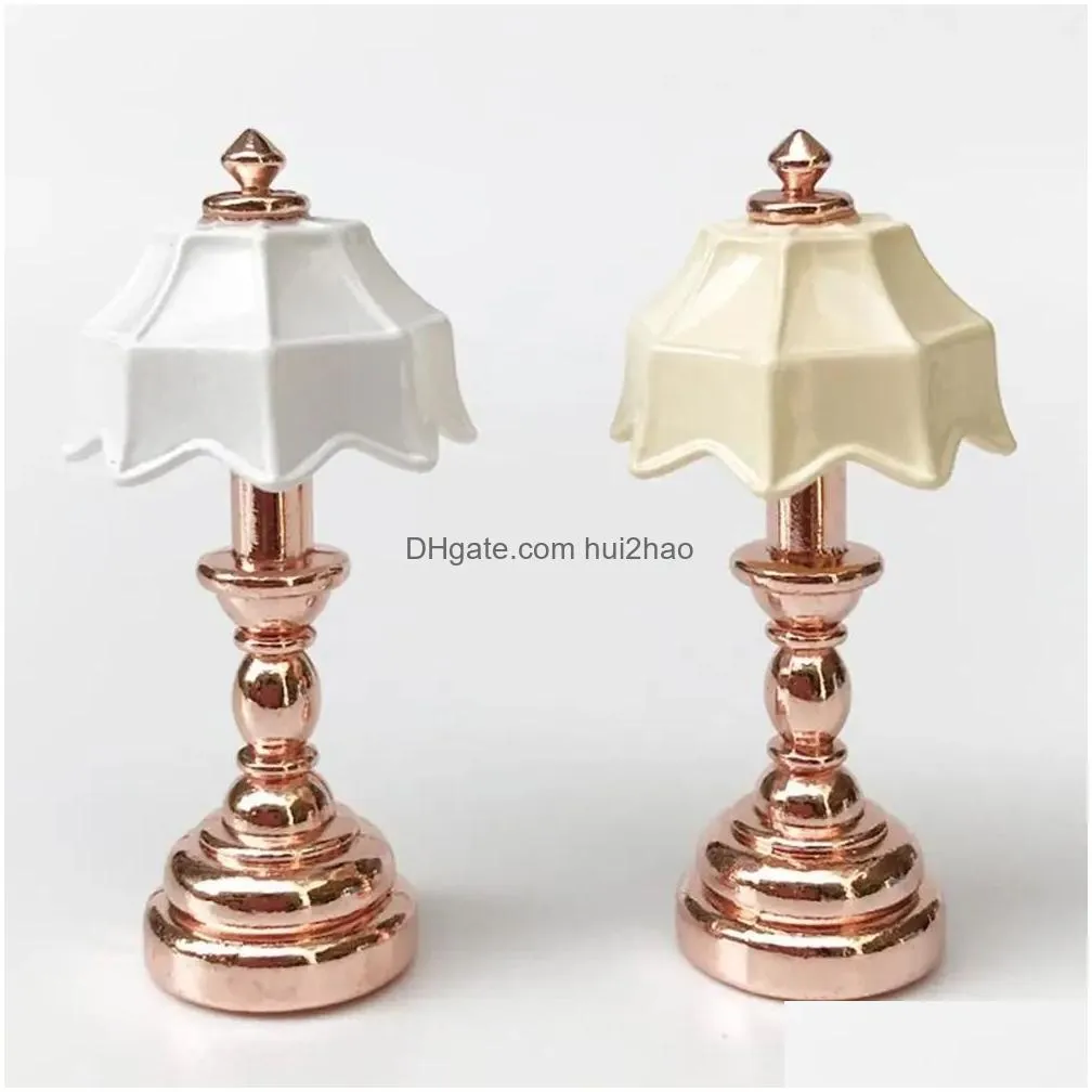 112 dollhouse miniature floor lamp crystal wall light lamp model bedside lamp dollhouse furniture toy retro lamp doll accessory