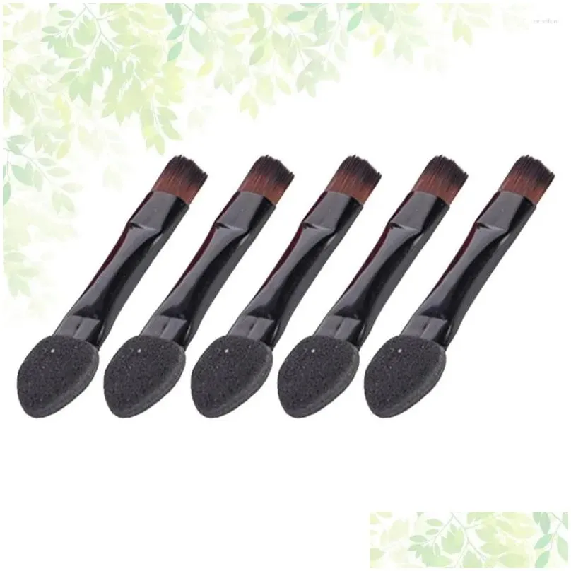 Makeup Brushes Black Eye Shadow 50Pcs Double Sided Sponge Applicator Brow Make Brush Portable Tool Drop Delivery Otcbc