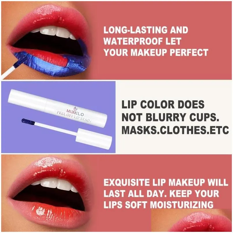 Lip Gloss Wonder Liquid Blading Peel Reveal Color Kit Amazing Off Lipstick Long Lasting Tear Stain Kitliplip Drop Delivery Otuvj