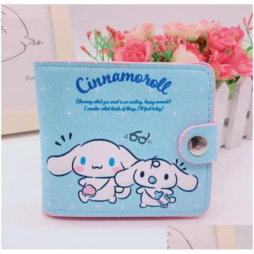 Kawaii Pink White Melody Cinnamo roll PU Purse Girl Cute Soft Accessories Wallet With big capacity useful