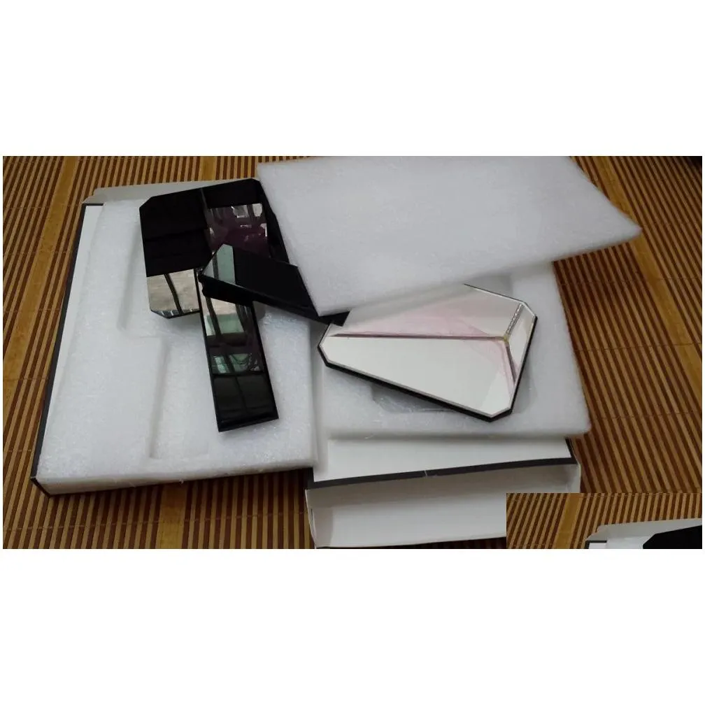 Classic Acrylic Desktop Mirror Makeup Tools Home Storage Box Cosmetic Holder For Wedding Gift