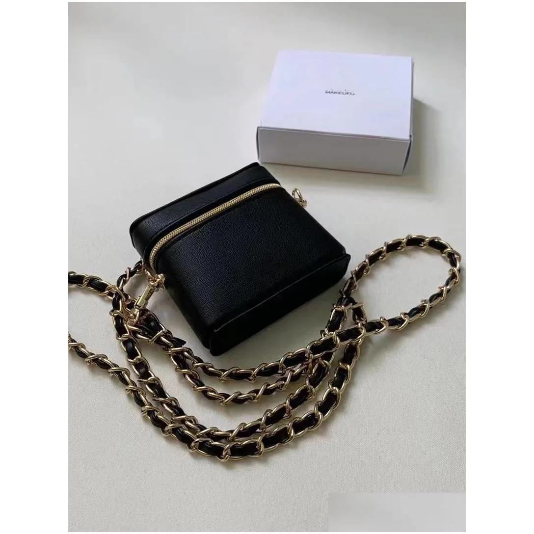 Designer Black Chain Bag Mini Change Bag Lipstick bag with Packaging