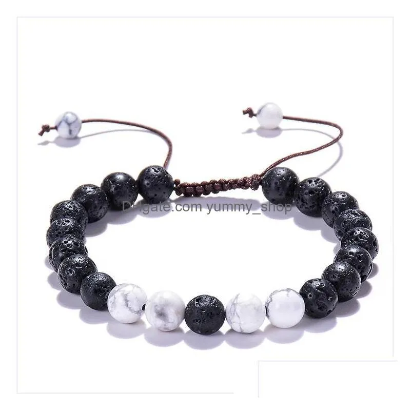  lava rock beads bracelets 8 mm fashion natural stone charm jewelry weathering stone cuffs bangles 2 styles turquoise bracelet