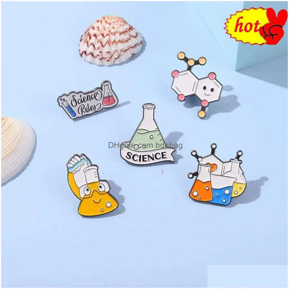 experimental chemistry series brooch enamel pin jacket personality accessories friends and children cute gift