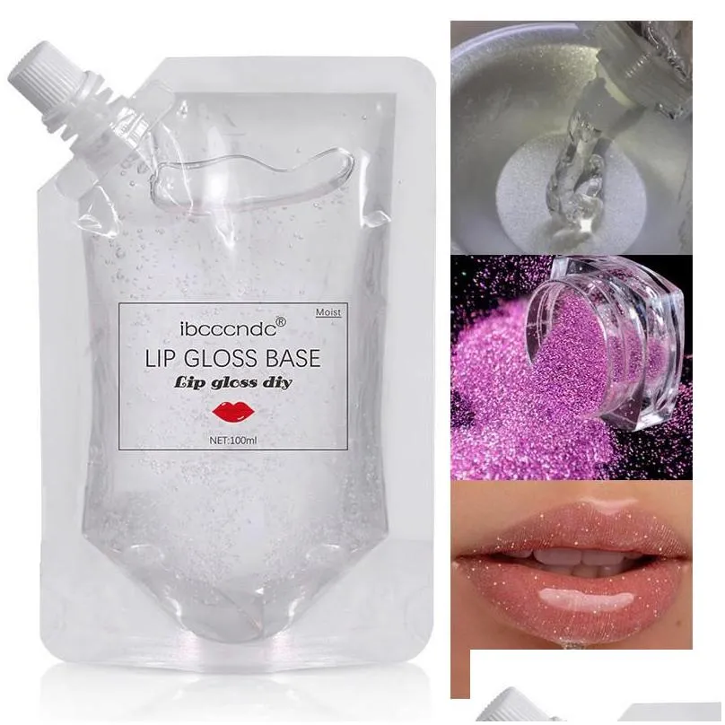Lip Gloss Wholesale Diy Kit Moisturizing Base Gel Clear Kids Glossy Nude Glitter Vegan Lipgloss Tubes Container Drop Delivery Oteoa