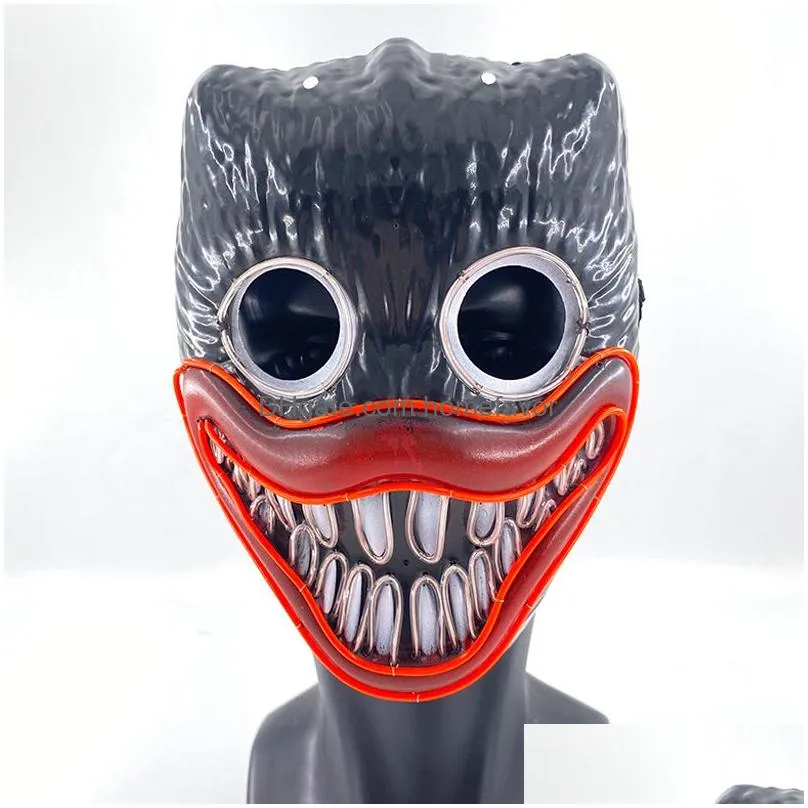 party masks design halloween full face led light up festival carnival horror scary movie cosplay dcor 220920