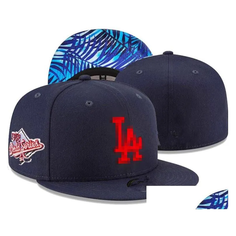 Men`s Baseball Dodgers Fitted Size Hats LA Snapback Hats World Series white Hip Hop SOX Sport Caps Chapeau Gray Stitch Heart 