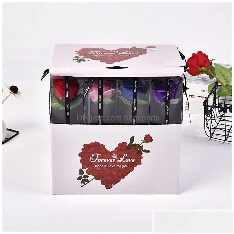 Party Favors Lover Gift For Girlfriend Boyfriend Valentines Day Gifts Flower Soap Wedding Guests Bridesmaids Supplies Drop Delivery Dhbja