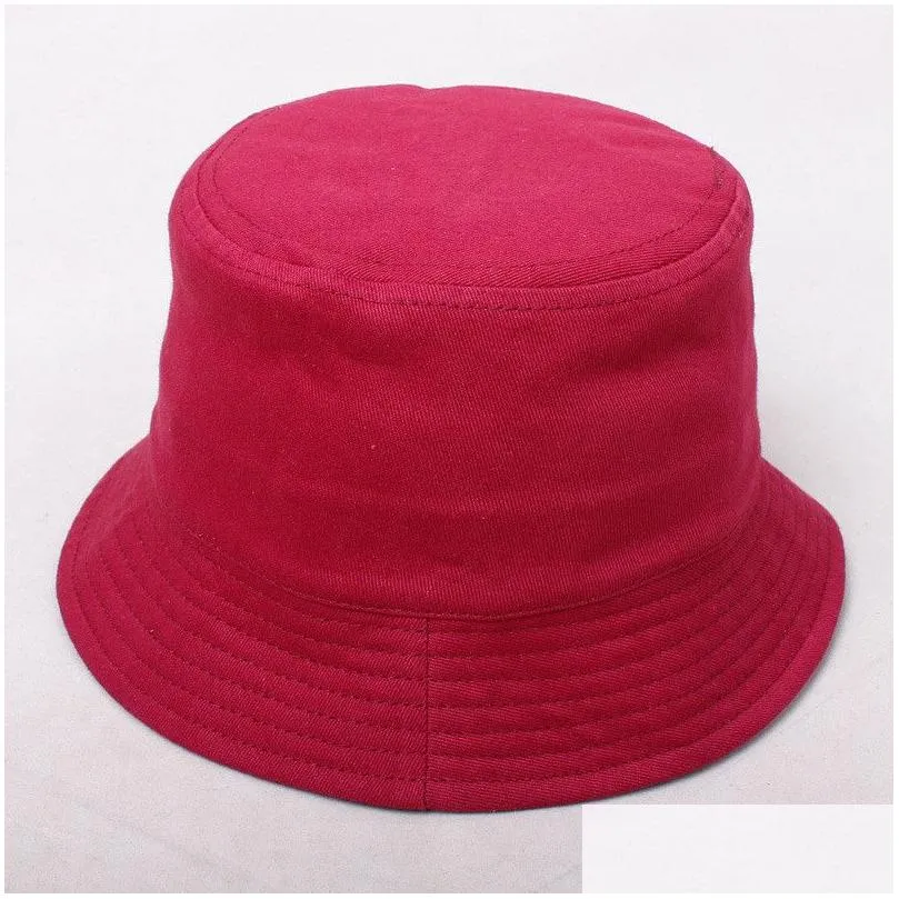Blank Kids Bucket Hats Baby Boys Girls Caps Plain Fishing Hat Cotton Sun Hat Breathable Summer Beach Hat