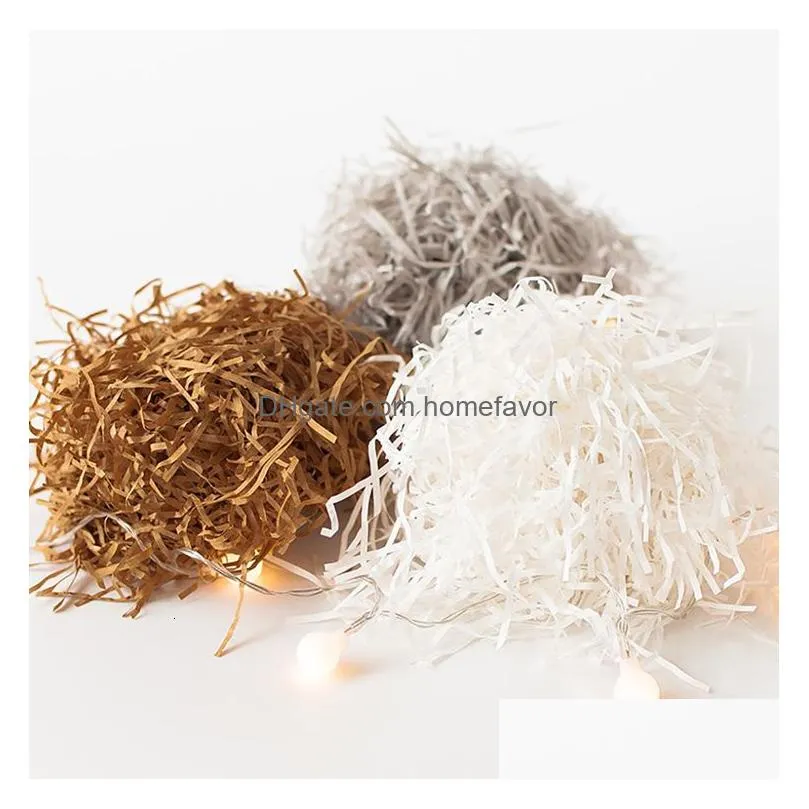 gift wrap 500g 1kg diy paper raffia color shredded crepe candy gift box filling material home decoration birthday holiday 230209