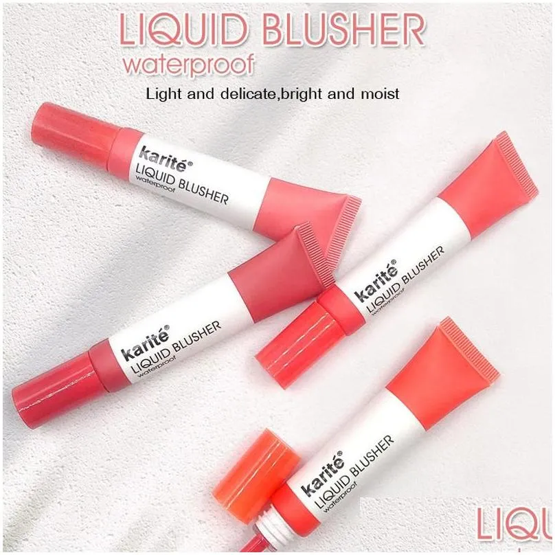 Blush B 4 Colors 15Ml Liquid Makeup Face Make Up Professional Natural Cheek Ber Long Lasting Cosmetic Tools Base Drop Delivery Health Otbem