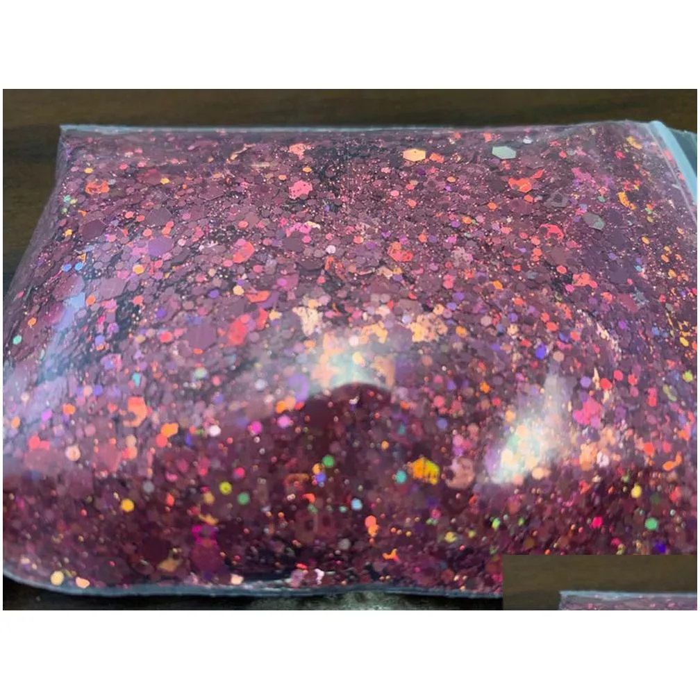 Nail Glitter Holographic Chunky 24 Colors 200G Face Body Eye Festival Polyester J441068 Drop Delivery Otq2T