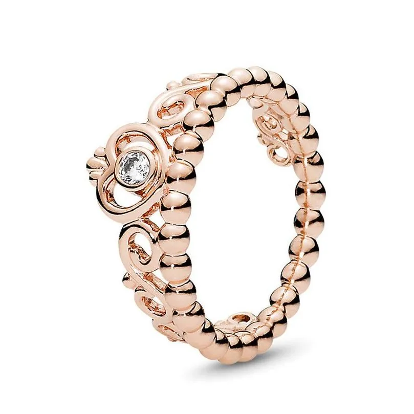 Band Rings New High Quality 925 Sterling Sier Rose Gold Fit Thin Finger Stackable Party Round Women Original Jewelry Drop Delivery Ri Otkph