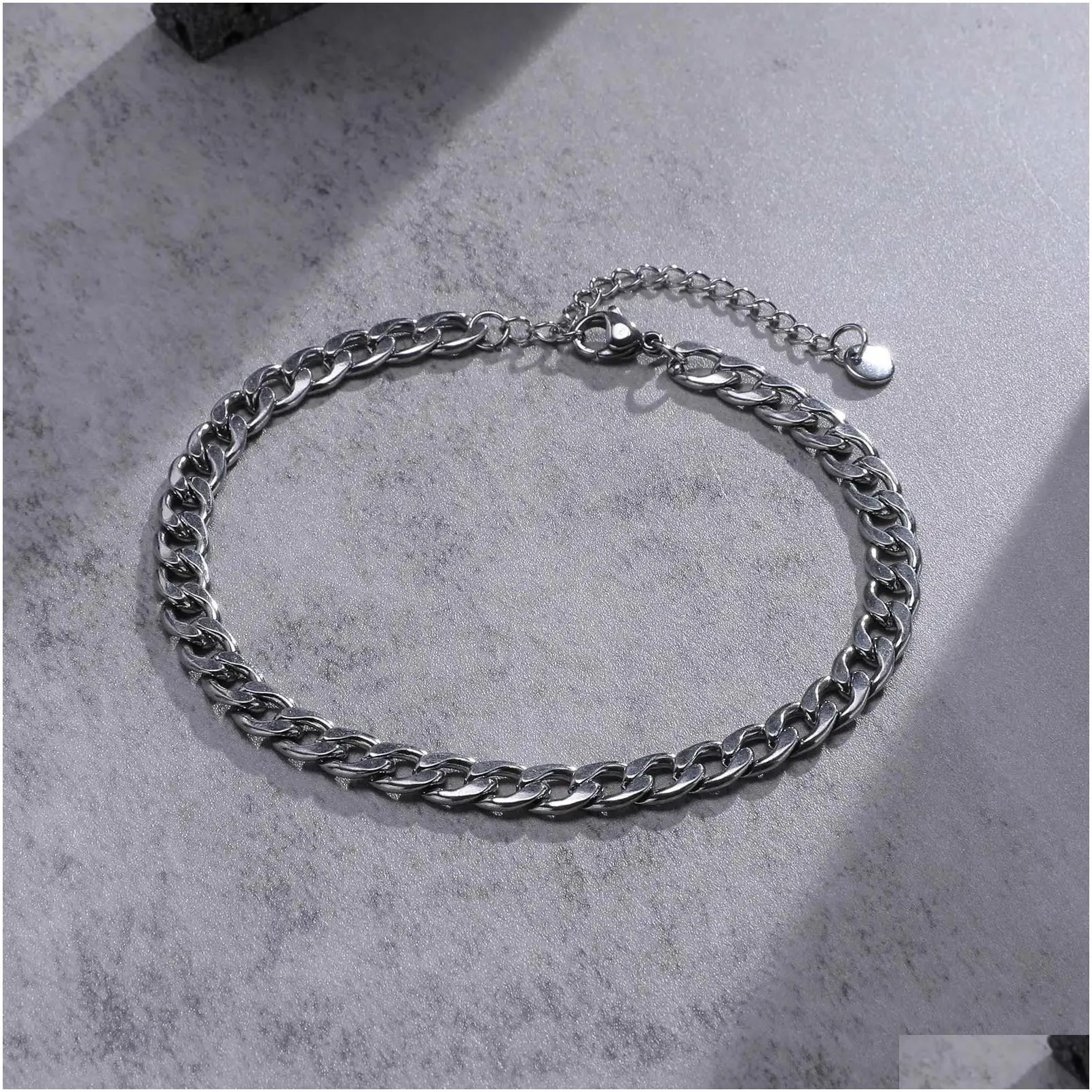 Waterproof 14K White Gold Cuban Wheat Chain Anklet Bracelets for Men, Summer Holiday Beach Foot Gifts Jewelry,Length Adjustable