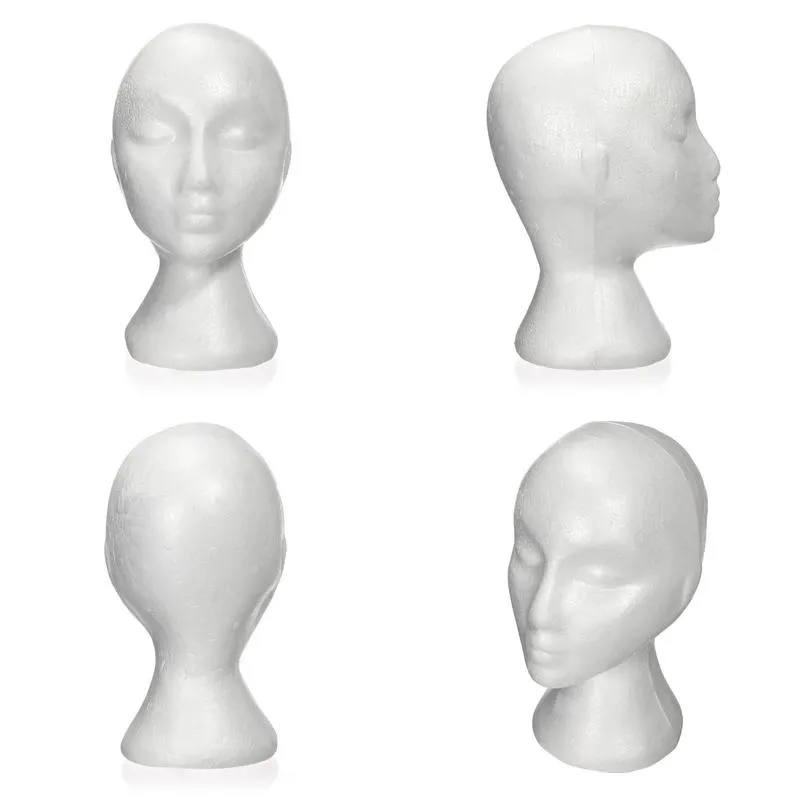 Hair Tools 27.5 X 52Cm Dummy / Mannequin Head Female Foampolystyrene Exhibitor For Cap Accessories And Wigs Woman Foam Drop Delivery P Otxov