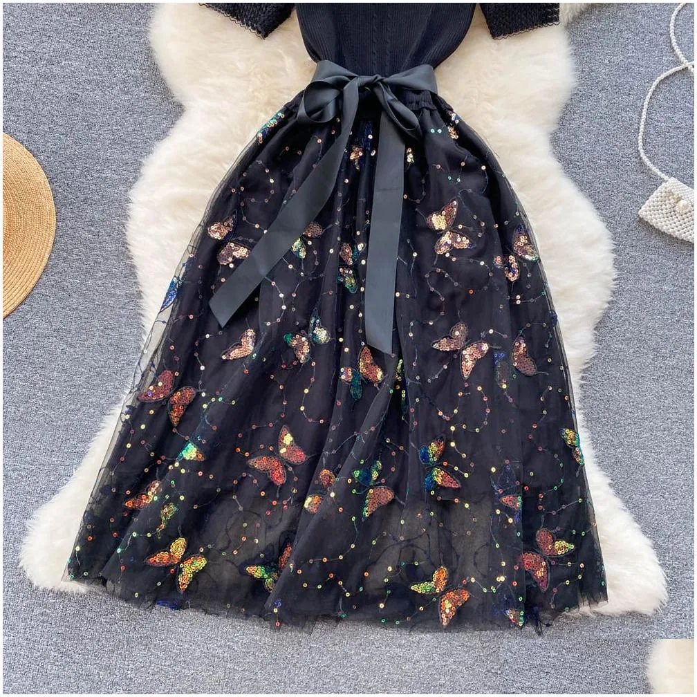 new casual dresses summer floral print slim short lady dress a line square collar chiffon puff sleeve pullover women dresses 2023