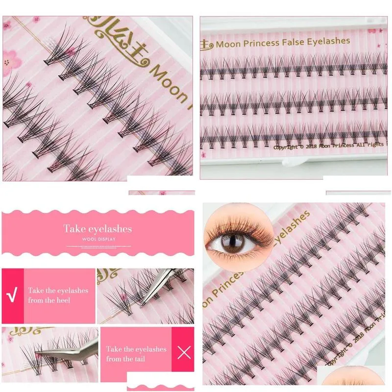 False Eyelashes Wholesale 5-50Set Natural Mink Professional Makeup Tools Thick Long Individual Lashes Extensions Drop Delivery Otti5