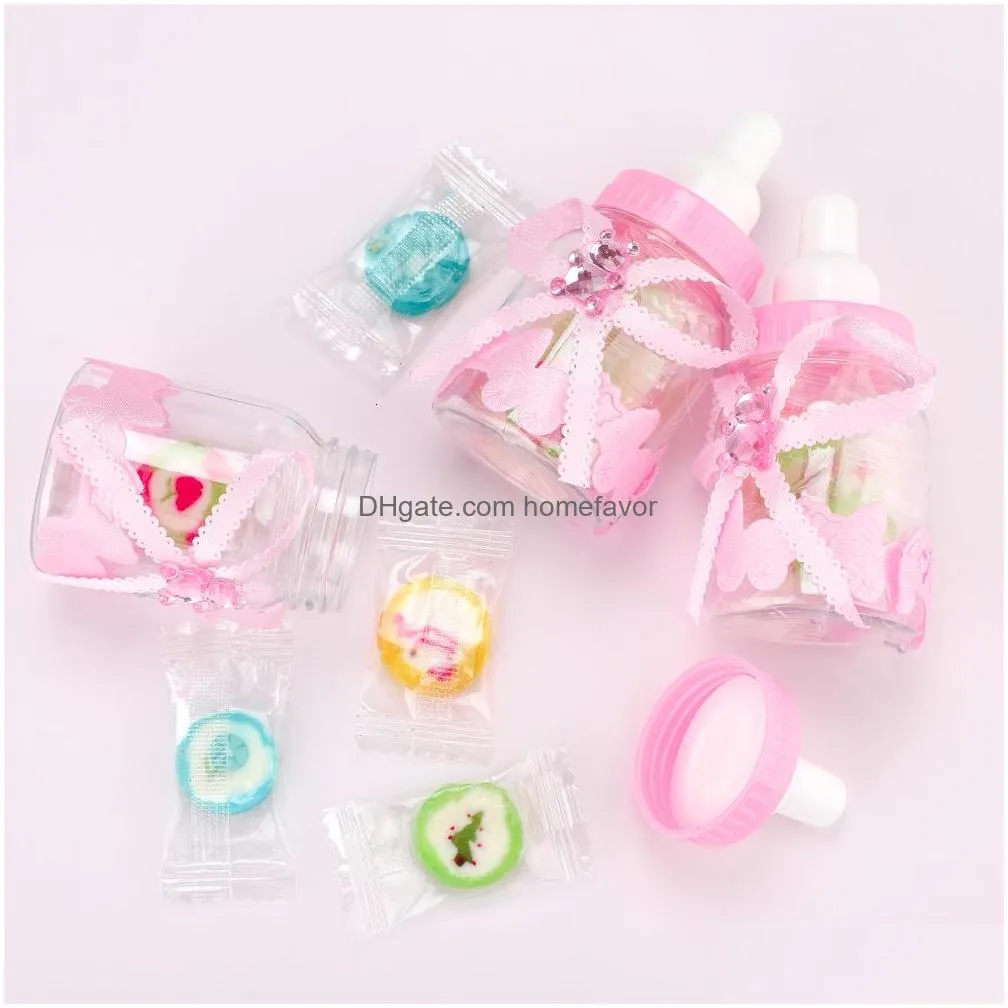 other festive party supplies 24pcs girl boy baby shower decorations chocolate candy bottle baptism favors box mini feeding bottles birthday gift