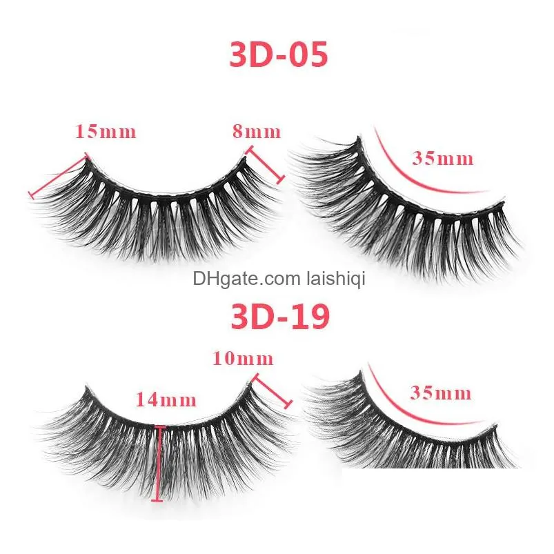 False Eyelashes 30/50/100/200 Pairs Natural Long Wholesale 26 Styles Thick Eyelash Crisscross 3D Mink Lashes Handmade Eye Lash With Dhpjx