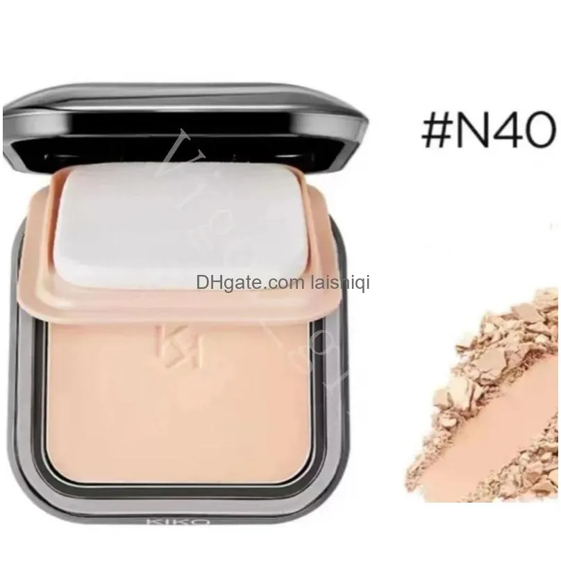luxury brand face powder makeup for girl kiko brand 3 color high quality pressed powder face beauty cosmetics cr15 cr20 n40 with a mirror