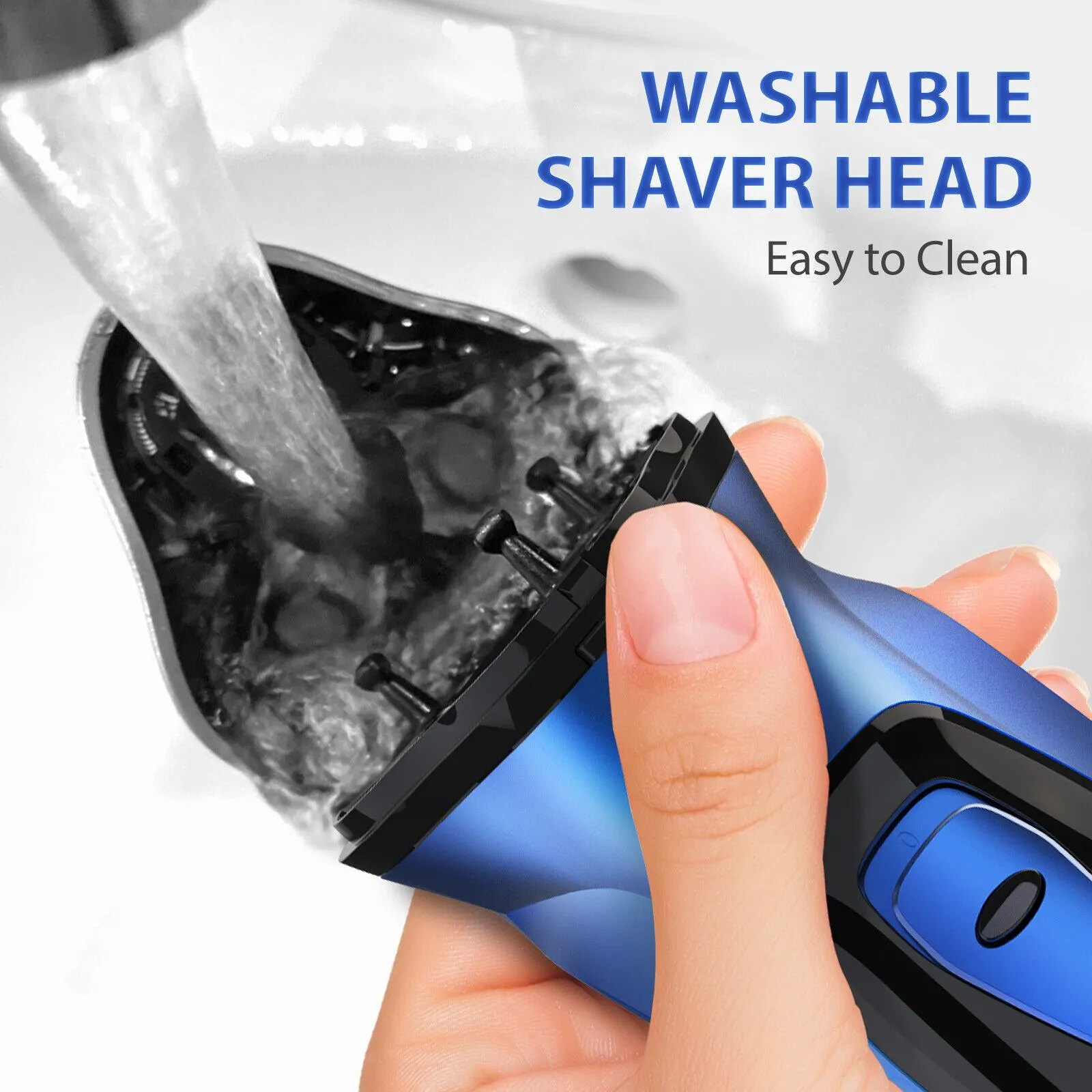 Men Rechargeable Electric Shaver -up Trimmer Rotary Razor Beard Shaving