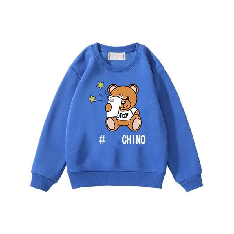 Mos Bear designer sweaters for kids Childrens Sweatshirts hoodies Sweatshirt Baby Luxury Print Pullover Spring Clothes Boys Girls boys Round Neck Hoodie