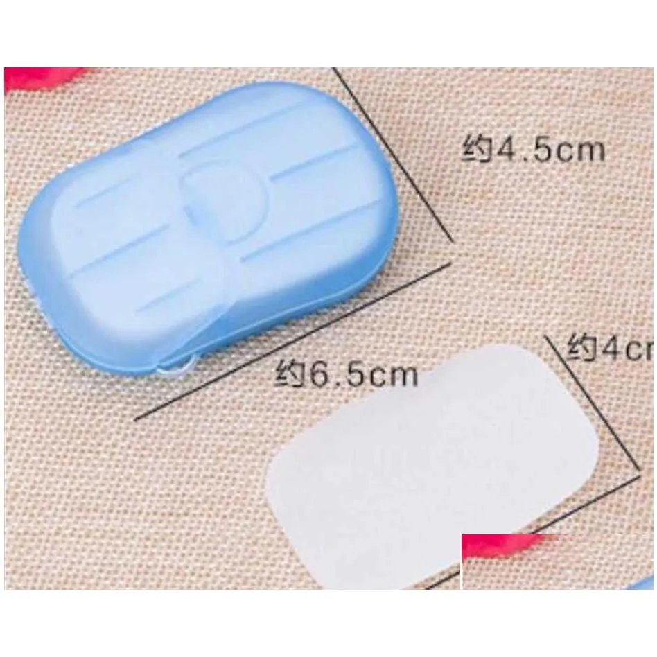 50pcs/box Portable Travel Soap Paper Disposable Mini Soap Paper Anti Dust Washing Hand Bath Cleaning Boxed Foaming Drop Ship Epack