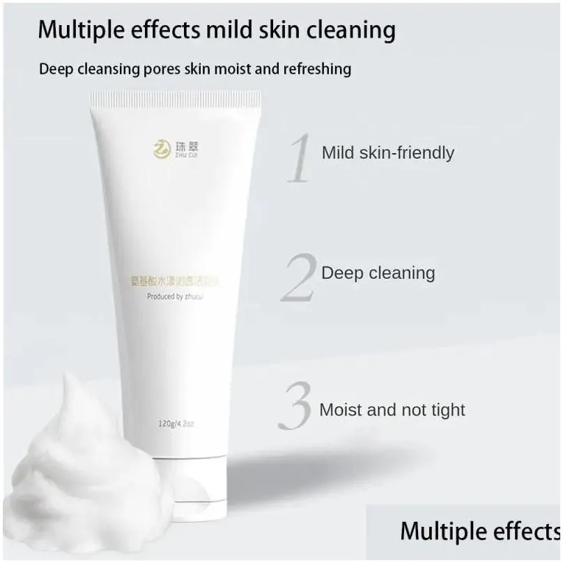 Cleansers Amino Acid Hydrating Facial Cleanser Mild Cleansing Face Wash Exfoliante Facial Cleaner Oil Control Cleanser With Bubble Net