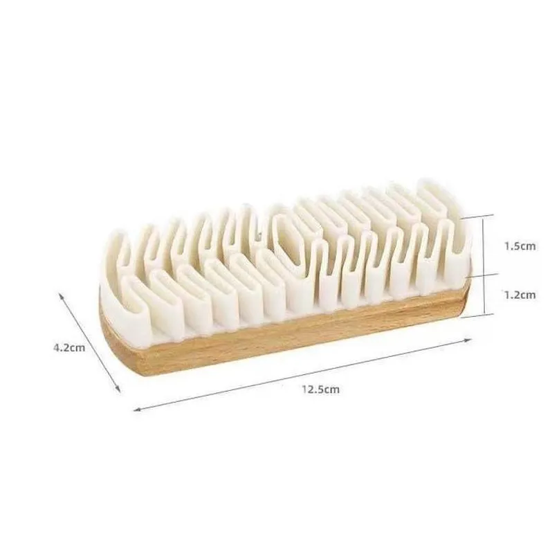 1PC Suede Shoe Brush Wood White Rubber Cleaning Scrubber Stain Eraser for Suede Nubuck Material Boots Bags Cleaner Tool