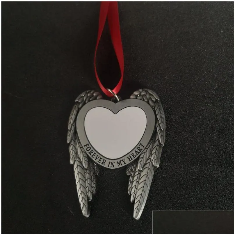 sublimation fashion jewelry blank wings car hanger transfer printing blank jewelry consumables