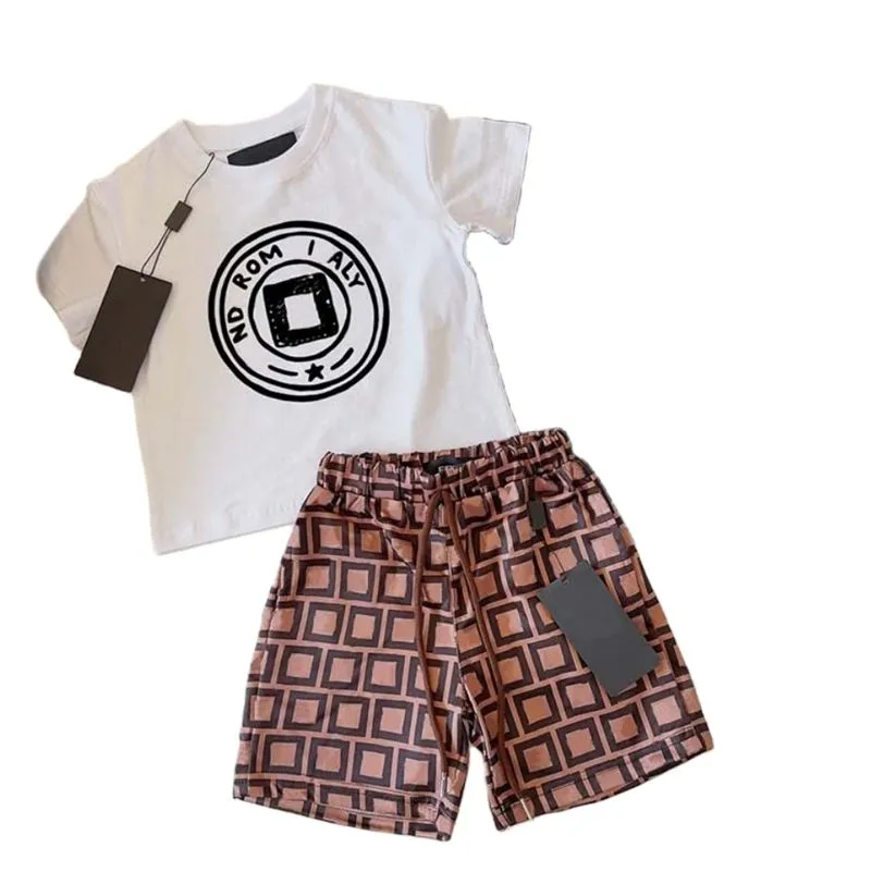 Baby Designer Brand Kids Clothing Sets Classic Brand Clothes Suits Childrens Summer Short Sleeve Letter Lettered Shorts Fashion 100 269 ed