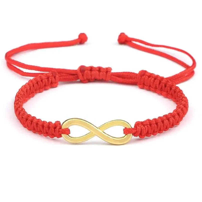 Link Chain Handmade Infinity Bracelet Vintage Lucky Thread Braided Bracelets For Women Adjustable Knots Friendship Bangles Fashion Dr Dhw8I