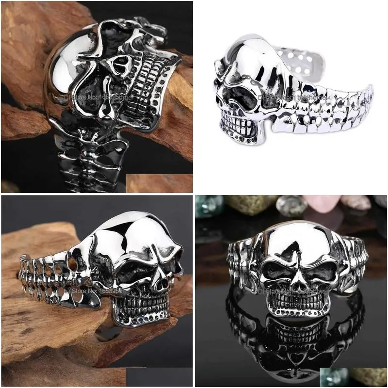 Chain 88G Weight Large And Heavy Mens Skl Stainless Steel Cuff Bracelet Bicycle Jewelry Best Xmas Gift 2.28 Q240401 Drop Delivery Dhohk