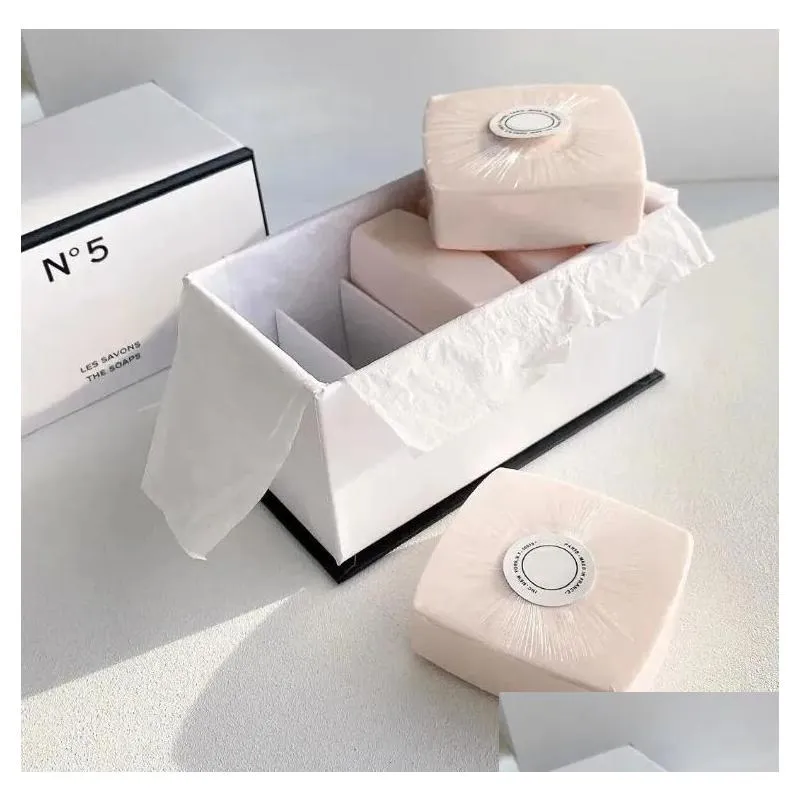 C Logo N5 Handmade Soap Luxury Soaps For Girl And Boy Luxury Designers Bathroom Use Body Cleansing Tools Face Clean Les Savons The Soaps 75g*5Pcs/Set New